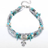 Bohemia Anklets For Women Shell Starfish Turtle Tree of Life Elephant Sandals Shoes Barefoot Beach Ankle Bracelet Foot Jewelry