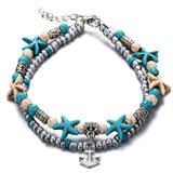 Bohemia Anklets For Women Shell Starfish Turtle Tree of Life Elephant Sandals Shoes Barefoot Beach Ankle Bracelet Foot Jewelry