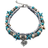 Bohemia Anklets For Women Shell Starfish Turtle Tree of Life Elephant Sandals Shoes Barefoot Beach Ankle Bracelet Foot Jewelry