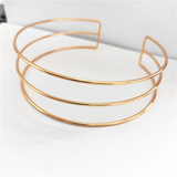 Punk Gold Silver Color Choker Necklace for Women Geometric Metal Collar Choker Fashion Statement Necklace