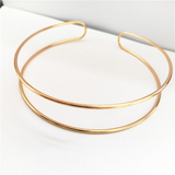 Punk Gold Silver Color Choker Necklace for Women Geometric Metal Collar Choker Fashion Statement Necklace