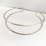 Punk Gold Silver Color Choker Necklace for Women Geometric Metal Collar Choker Fashion Statement Necklace