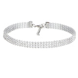 Fashion European Style Women Bundle Neck Element Necklace Jewelry Punk Hip Hop Choker Inlay Rhinestone Collar Gift