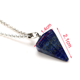 Column Necklaces Natural Stone Pendants Pink Stone Pendant Tapered Section Pendulum Hexagonal Crystal Pendant Necklace for Women