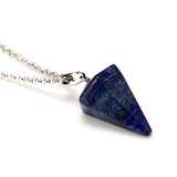 Column Necklaces Natural Stone Pendants Pink Stone Pendant Tapered Section Pendulum Hexagonal Crystal Pendant Necklace for Women