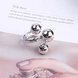 New exaggerated gold metal round open ring simple copper material design women's party jewelry geometric ring wholesale