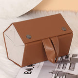 Multifunctional Folding Glasses Storage Box Hallway Multi-Grid Jewelry Gift Box Vintage high-end PU Leather Glasses case
