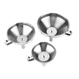 Stainless Steel Funnel Is Suitable For Liquid Kitchen Multifunctional Tool Thickening Wide Mouth Narrow Mouth Practical