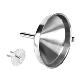 Stainless Steel Funnel Is Suitable For Liquid Kitchen Multifunctional Tool Thickening Wide Mouth Narrow Mouth Practical