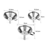 Stainless Steel Funnel Is Suitable For Liquid Kitchen Multifunctional Tool Thickening Wide Mouth Narrow Mouth Practical