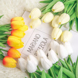 10PCS Tulip Artificial Flower Real Touch Artificial Tulip Bouquet Fake Flower for Wedding Home Decor