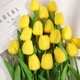 10PCS Tulip Artificial Flower Real Touch Artificial Tulip Bouquet Fake Flower for Wedding Home Decor
