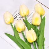 10PCS Tulip Artificial Flower Real Touch Artificial Tulip Bouquet Fake Flower for Wedding Home Decor