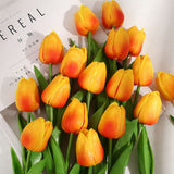 10PCS Tulip Artificial Flower Real Touch Artificial Tulip Bouquet Fake Flower for Wedding Home Decor