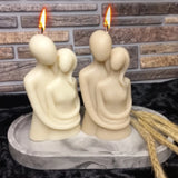 Large 3D Romantic Couple Portrait Lovers Silicone Candle Mold Carving Art Aromatherapy Plaster Home Decoration Mold Wedding gift