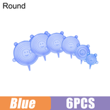 6 PCS Reusable Silicone Food Cover Stretch Lids Elastic Bowl Microwave Cover Kitchen Wrap Fresh Keeping Silicone Caps