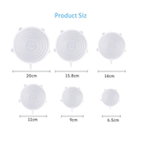 6 PCS Reusable Silicone Food Cover Stretch Lids Elastic Bowl Microwave Cover Kitchen Wrap Fresh Keeping Silicone Caps