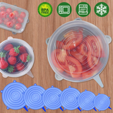 6 PCS Reusable Silicone Food Cover Stretch Lids Elastic Bowl Microwave Cover Kitchen Wrap Fresh Keeping Silicone Caps