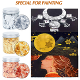3g Imitation Gold Sliver Copper Foil Sequins Glitter Craft Leaf Flake Sheet Shiny Foil Paper For Gilding DIY Nail Art Decoration