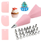 Nozzle piping cake decorating tools Confectionery equipment Kitchen accessories Reusable Pastry bag and bakery set icing socket