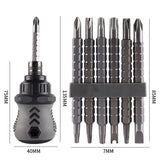 12 in 1 Cross Multi-Function Telescopic Bit Mini Screwdriver Ratchet Dual-Purpose Screwdriver Repair Hand Tool Household