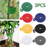3Pcs 2m Plant Ties Nylon Plant Bandage Velcro Tie Home Garden Plant Shape Tape Hook Loop Bamboo Cane Wrap Support Accessories