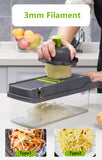 Multifunctional Vegetable Cutter Fruit Slicer Grater Shredders Drain Basket Slicers 8 In 1 Gadgets Kitchen Accessories