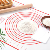Thick Silicone Dough Pad Mat Kneading Non-Stick Scale Kitchen Bake Tool Cake Board Large Soft High Temperature Rolling Dough Pad