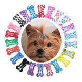 10Pcs Pet Hairpin Puppy Mini Dog Bone Hair Clips Pet Hair Grooming Clips Dog Hair Accessories Random color