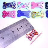 10Pcs Pet Hairpin Puppy Mini Dog Bone Hair Clips Pet Hair Grooming Clips Dog Hair Accessories Random color