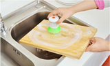 Kitchen 2 In 1 Handle Cleaing Brushes with Removable Brush Sponge Dispenser Wash Pot Brush Pot Dish Brush With Soap Dispensers