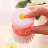Kitchen 2 In 1 Handle Cleaing Brushes with Removable Brush Sponge Dispenser Wash Pot Brush Pot Dish Brush With Soap Dispensers