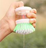 Kitchen 2 In 1 Handle Cleaing Brushes with Removable Brush Sponge Dispenser Wash Pot Brush Pot Dish Brush With Soap Dispensers