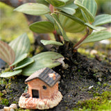 3pc Mini Small House Cottages DIY Toys Crafts Figure Moss Terrarium Fairy Garden Ornament Landscape Decor Random Color Dollhouse