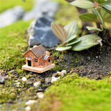 3pc Mini Small House Cottages DIY Toys Crafts Figure Moss Terrarium Fairy Garden Ornament Landscape Decor Random Color Dollhouse