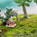 3pc Mini Small House Cottages DIY Toys Crafts Figure Moss Terrarium Fairy Garden Ornament Landscape Decor Random Color Dollhouse