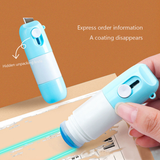 1pc Thermal Paper Correction Fluid with Unboxing Knife Durable Thermal Paper Data Identity Protection Fluid Thermal Paper Eraser