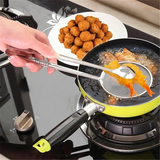 Kitchen gadgets Stainless steel fried food fishing oil scoop kitchen colander strainer drain oilfolder for Kitchen accessorie