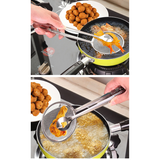 Kitchen gadgets Stainless steel fried food fishing oil scoop kitchen colander strainer drain oilfolder for Kitchen accessorie