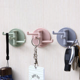 Multifunctional Bathroom Hook Without Perforation Traceless Hanger Rotating Hook Powerful 3 Branch Rotating Hook Kitchen Storage