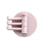 Multifunctional Bathroom Hook Without Perforation Traceless Hanger Rotating Hook Powerful 3 Branch Rotating Hook Kitchen Storage