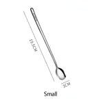 Long Handled 304 Stainless Steel Coffee Spoon Ice Cream Dessert Tea Stirring Spoon For Picnic Kitchen Accessories Bar Tools