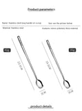 Long Handled 304 Stainless Steel Coffee Spoon Ice Cream Dessert Tea Stirring Spoon For Picnic Kitchen Accessories Bar Tools