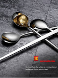Long Handled 304 Stainless Steel Coffee Spoon Ice Cream Dessert Tea Stirring Spoon For Picnic Kitchen Accessories Bar Tools