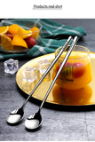 Long Handled 304 Stainless Steel Coffee Spoon Ice Cream Dessert Tea Stirring Spoon For Picnic Kitchen Accessories Bar Tools