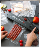 220V/110V Vacuum Sealer Packaging Machine with Free 10pcs Vacuum bags Household Black Food Vacuum Sealer