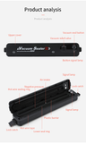 220V/110V Vacuum Sealer Packaging Machine with Free 10pcs Vacuum bags Household Black Food Vacuum Sealer