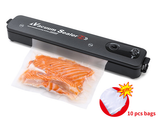 220V/110V Vacuum Sealer Packaging Machine with Free 10pcs Vacuum bags Household Black Food Vacuum Sealer