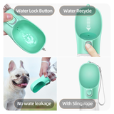Portable Water Bottle For Dogs Puppy Drinking Bottle Travel Pet Drinker Leakproof Dog Bowl Food Containers Dog AccessoriesF