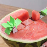 Watermelon Cutter Stainless Steel Windmill Design Cut Watermelon Kitchen Gadgets Salad Fruit Slicer Cutter Tool